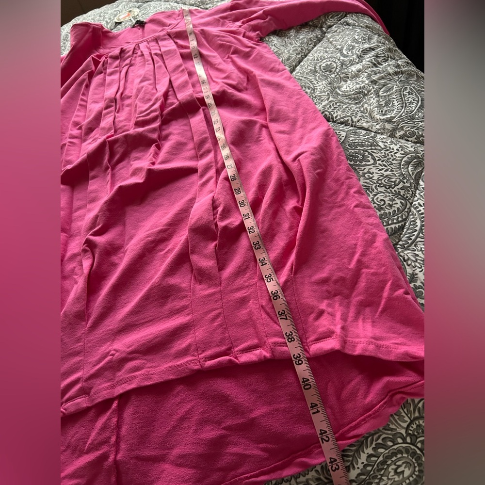 Stella Milani Italian Pink High Low Dress Long Sleeve Women’s Large NWT - Picture 4 of 4